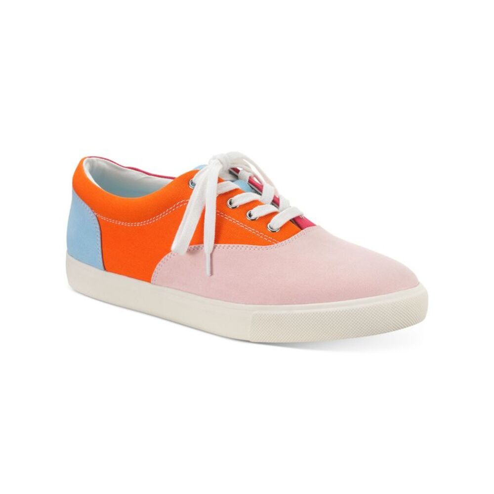 CLUBROOM Mens Pink Cushioned Lance Round Toe Platform Lace-Up Sneakers 8 M